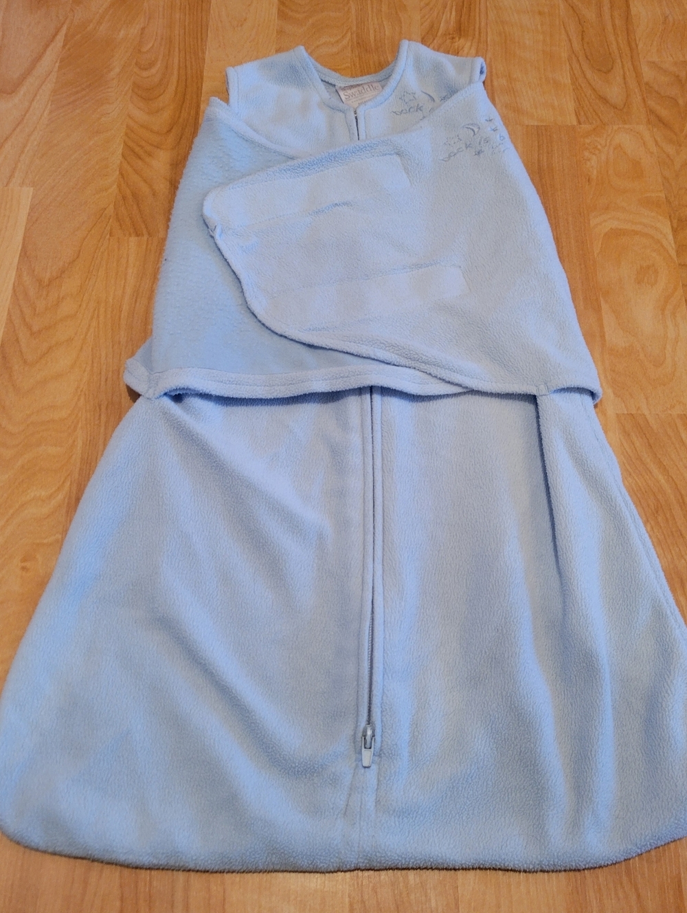Halo Fleece Sleepsack Swaddle Blue Size Small 3-6 Months